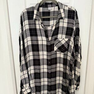 Old Navy A-Line Plaid Shirt Dress